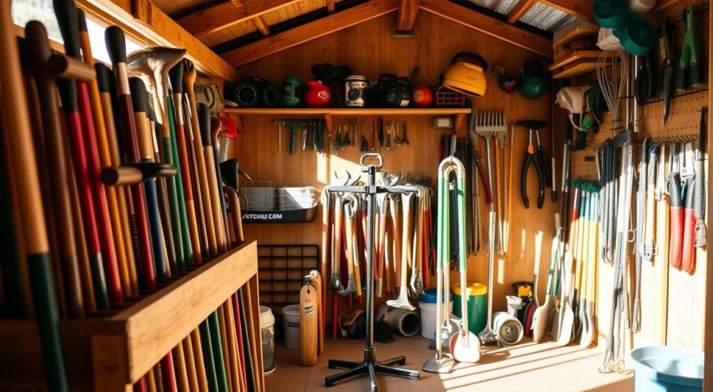 long handled tool storage