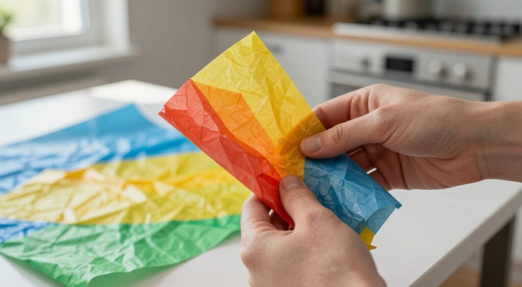 scrunch test for wrapping paper